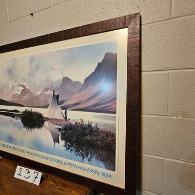 Canadian rockies in barnwood frame