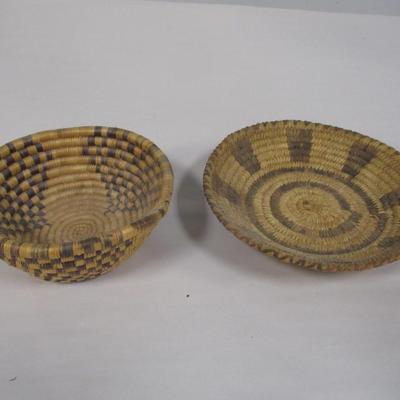 Pair of Native American Hand Woven Baskets