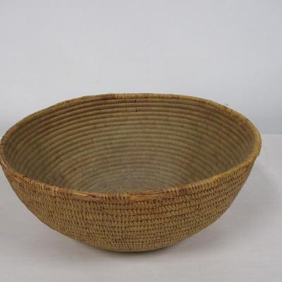 Handmade Woven Closed Coil Native American Basket