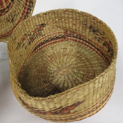 Pair of Handmade Woven Baskets
