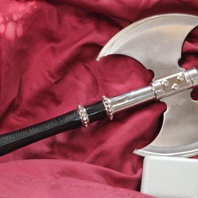 "Labrys" Double Head Battle Axe, 21inx9.5in, Repro/real/est. $50 to $200.