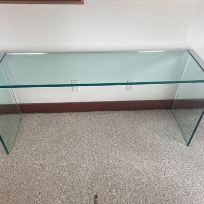 Glass & Chrome Console Table