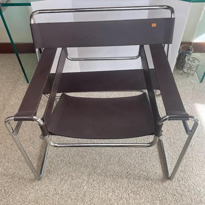 Wassily Chair #1 by Marcel Breuer FABULOUS Mid-Century Modern Authentic Leather & Chrome Chair