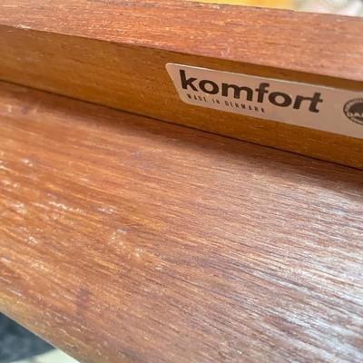 Teak w/ Glass coffee table by Komfort of Denmark