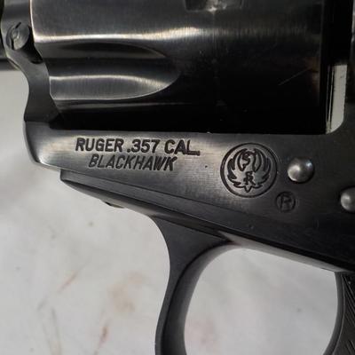 Ruger Single action 357 cal., " Black Hawk Revolver",. est $375 to $630.