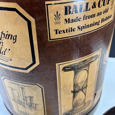 Large English Reproduction Cylindrical Thread Bobbin Box