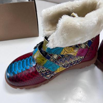 New from factory Super lady Star leather booties Size 37.5-38