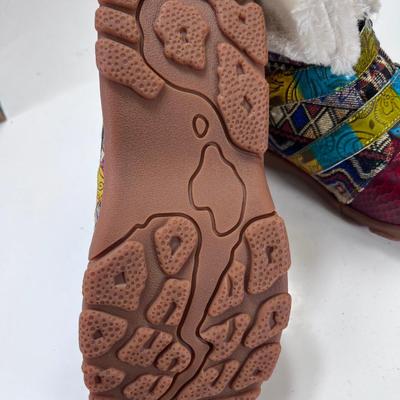 New from factory Super lady Star leather booties Size 37.5-38