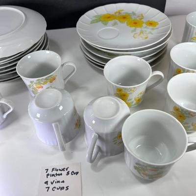 Flower tea china set