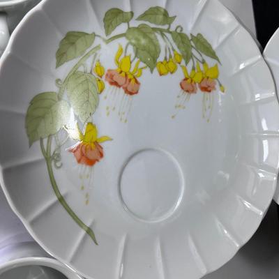 Flower tea china set