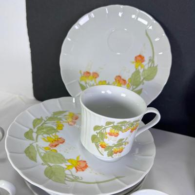 Flower tea china set