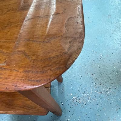 Nice Hand Hewn Oak Sofa Table