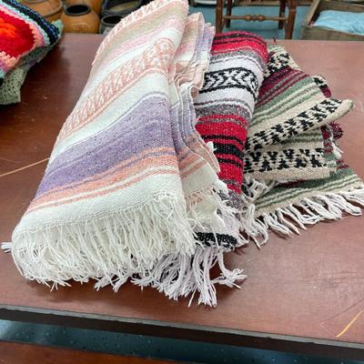 Woven Blankets Lot of 3