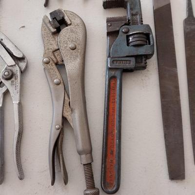LARGE ASSORTMENT OF WRENCHES AND FILES
