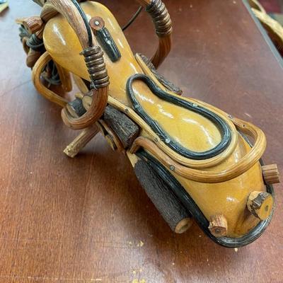 Folk Art Handmade Twig Motorcycle