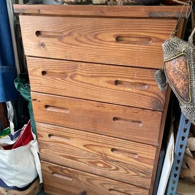 Wood 5 Drawer Dresser