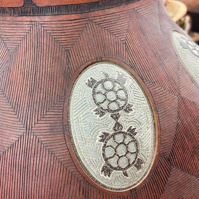 Large Art Gourd Turtles Signed R ghio 2001