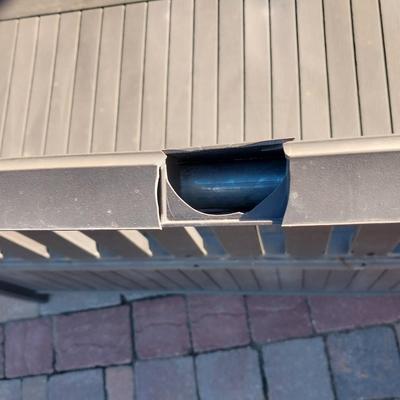 PLASTIC PORCH BENCH WITH STORAGE UNDER THE SEAT