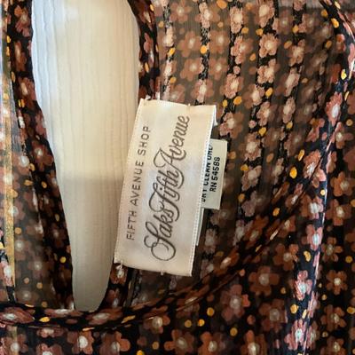 UB2052 Vintage Dresses Gold Worm Knit, Silk Dress, Richard Warren Suit