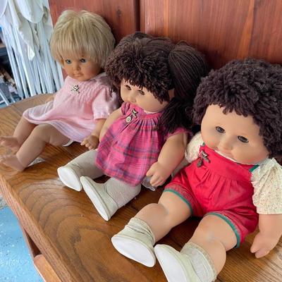 Vintage Zapf Creation Dolls Lot of 3