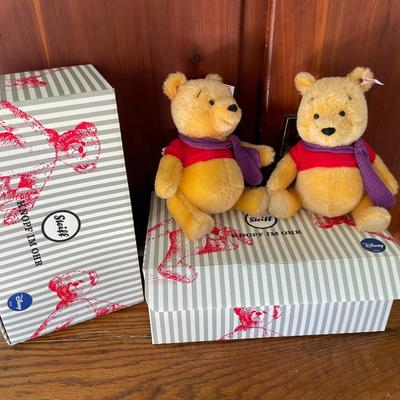 Steiff Winnie the Poo Bear Lot of 2