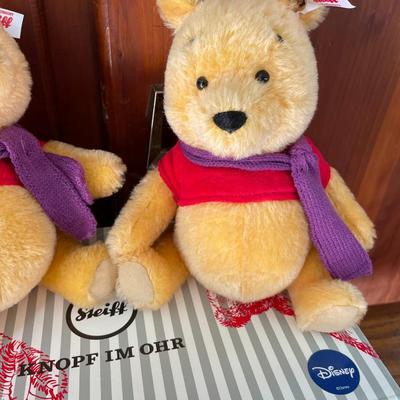 Steiff Winnie the Poo Bear Lot of 2