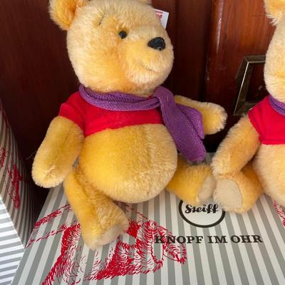 Steiff Winnie the Poo Bear Lot of 2