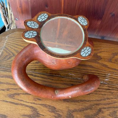 Gourd Art Mirror Signed R ghio 2003