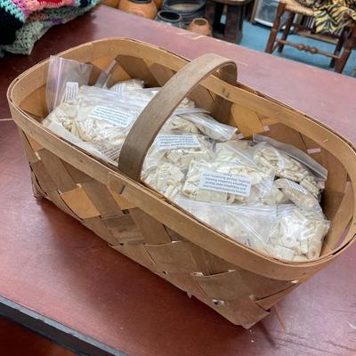 Bone Beads Inventory Large Basket Full
