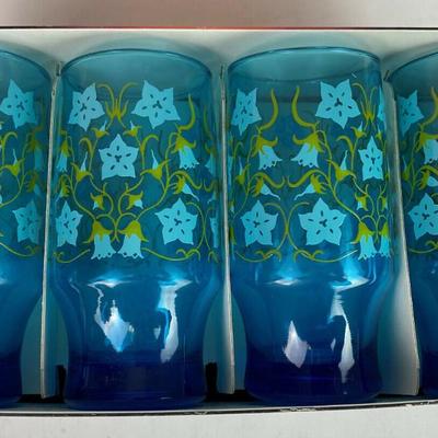 retro ANCHOR HOCKING GLASS GIFT COLLECTION TUMBLERS 8pc SET new