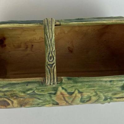 arts and crafts WELLER POTTERY WOODCRAFT LOG PLANTER 1920s 
