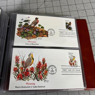 Birds and Flowers of the United States. First Day Issue Post Cards 