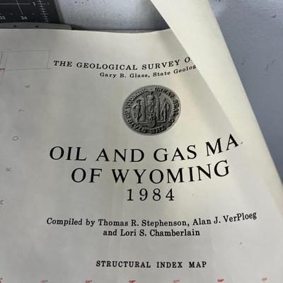 OIL & GAS Map of Wyoming Dated 1984 