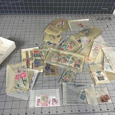 Box Full of UNCIRCULATED and Circulated European Stamps 