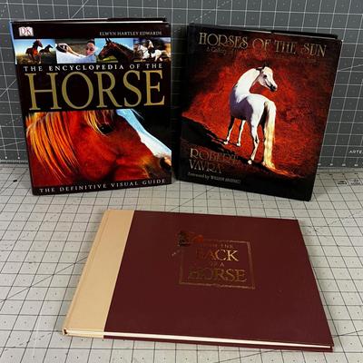(3)  Coffee Table Books of Horses 