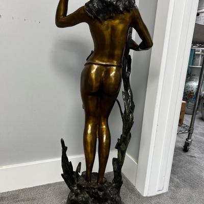 Bronze Sculpture with Marble Base Titled: Summers Dream by Auguste Moreau (1834 - 1917) 