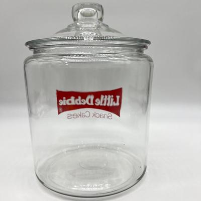 Vintage  Glass Little Debbie Snack Cakes Jar