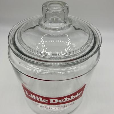 Vintage  Glass Little Debbie Snack Cakes Jar