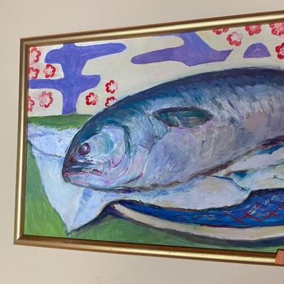 Fish - Painting by Karen Morrow