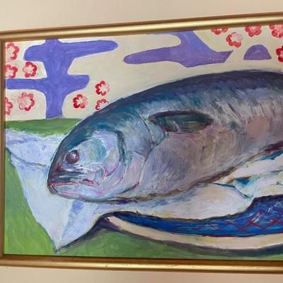 Fish - Painting by Karen Morrow