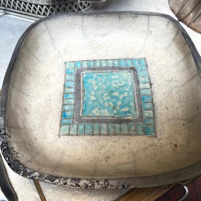 Tile Art Pottery Bowl