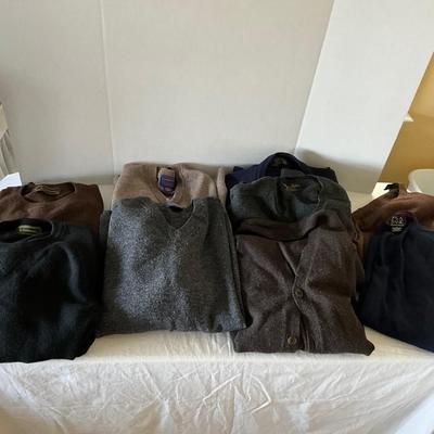 UB2123 Lot of Mens Large Pullover Wool Sweaters, Pendleton, Peru, Jos. Banks, Brooks Brothers