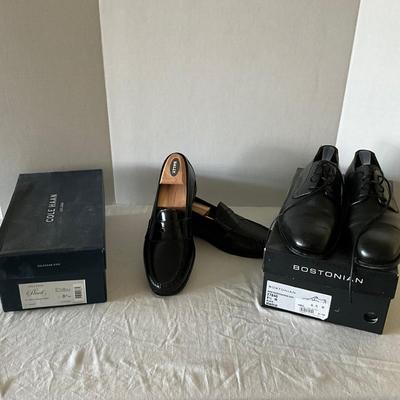 UB2125 Like New Mens COLE HAAN, BOSTONIAN Black Dress Shoes Size 8.5 Med