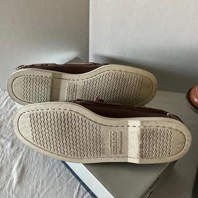 UB2126 Two Pairs of Mens Leather SEBAGO, ROCKPORT Docksides Size 8.5 and 9