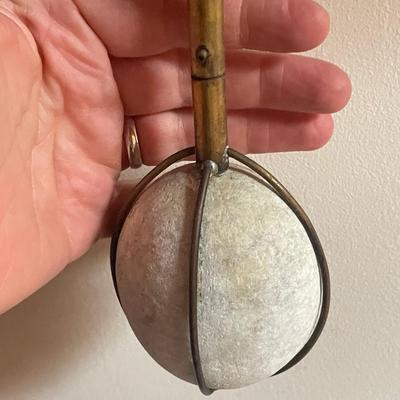 Adjustable Height Mirror w/ Pulleys & stone weights. One of a kind!