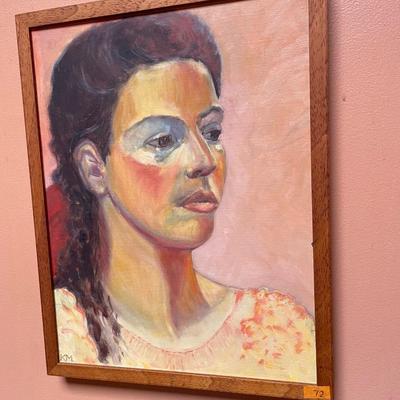 Painting of Girl in Yellow 15x19â€ by Karen Morrow