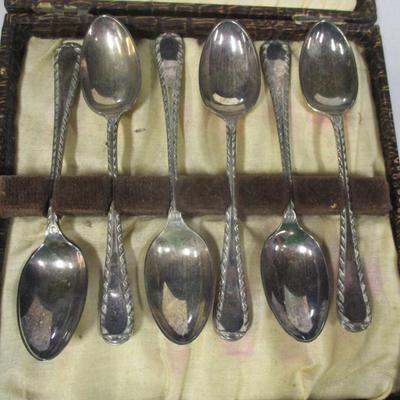 Set of Vintage Silver Plate EPNS A Spoons in Original Case