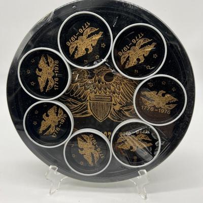 1776 Bicentennial Lot Bell & Tray and Coasters Set