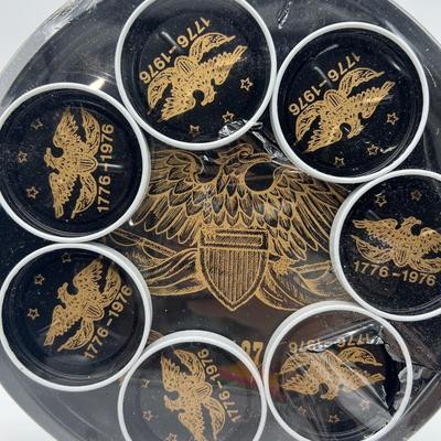 1776 Bicentennial Lot Bell & Tray and Coasters Set