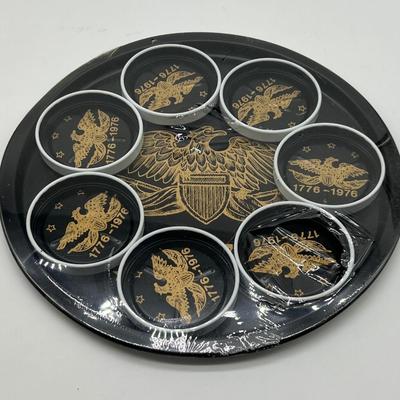 1776 Bicentennial Lot Bell & Tray and Coasters Set
